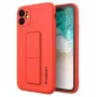 iLike Samsung Galaxy A22 5G potkulaitakotelo silikoninen jalustakotelo punainen