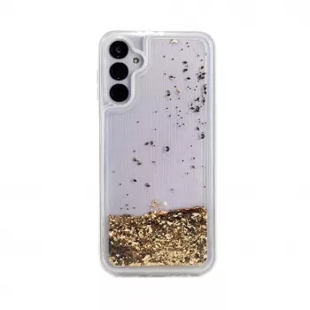 iLike Samsung Galaxy A34 5G silikonikotelo Water Glitter kulta