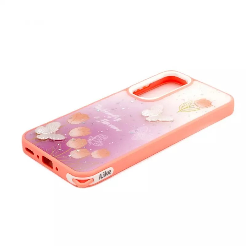 iLike Samsung Galaxy A35 EPOXY CARTOON COVER vaaleanpunainen