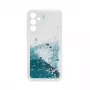 iLike Samsung Galaxy A35 silikonikotelo Water Glitter sininen