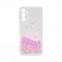iLike Samsung Galaxy A35 silikonikotelo Water Glitter vaaleanpunainen