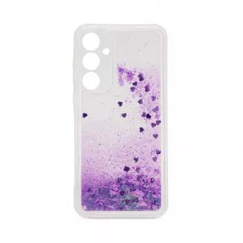 iLike Samsung Galaxy A35 -silikonikotelo Water Glitter violetti