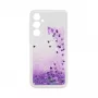 iLike Samsung Galaxy A35 -silikonikotelo Water Glitter violetti