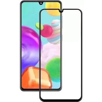 iLike Samsung Galaxy A41 2.5D musta kehys Full Glue karkaistu lasi näytönsuoja