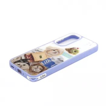 iLike Samsung Galaxy A55 Epoxy Cartoon -kuori valkoinen sininen