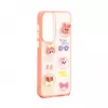 iLike Samsung Galaxy A55 Epoxy Cartoon -kuori valkoinen pinkki