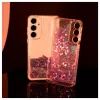 iLike Samsung Galaxy A55 silikonikotelo Water Glitter pinkki