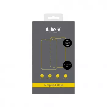 iLike Samsung Galaxy A71 2.5D Silk Print Full Cover Glass -näytönsuojakalvo