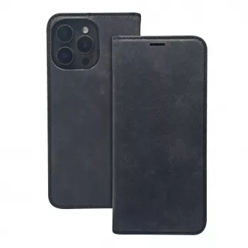 iLike Samsung Galaxy S25 Smart Suede -lompakkokotelo musta