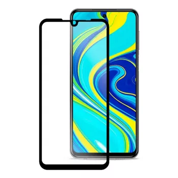 iLike näytönsuoja Xiaomi Redmi Note 9 Pro / Redmi Note 9S:lle, musta kehys, Full Glue