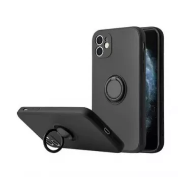 iLike Silicone Ring -kotelo Xiaomi Redmi 9C / 10A musta