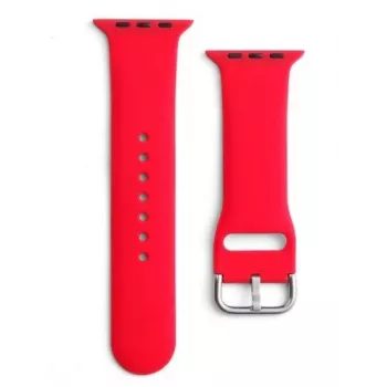 iLike Strap APS silikoniranneke Apple Watch 8/7/6/5/4/3/2/SE (41/40/38 mm) punainen