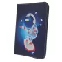 iLike Universal Cosmonaut -tablettikotelo 9-10 tuuman tableteille, PU-nahka, monivärinen, jalustatoiminto, joustava nauha, mikrofiber-sisävuori