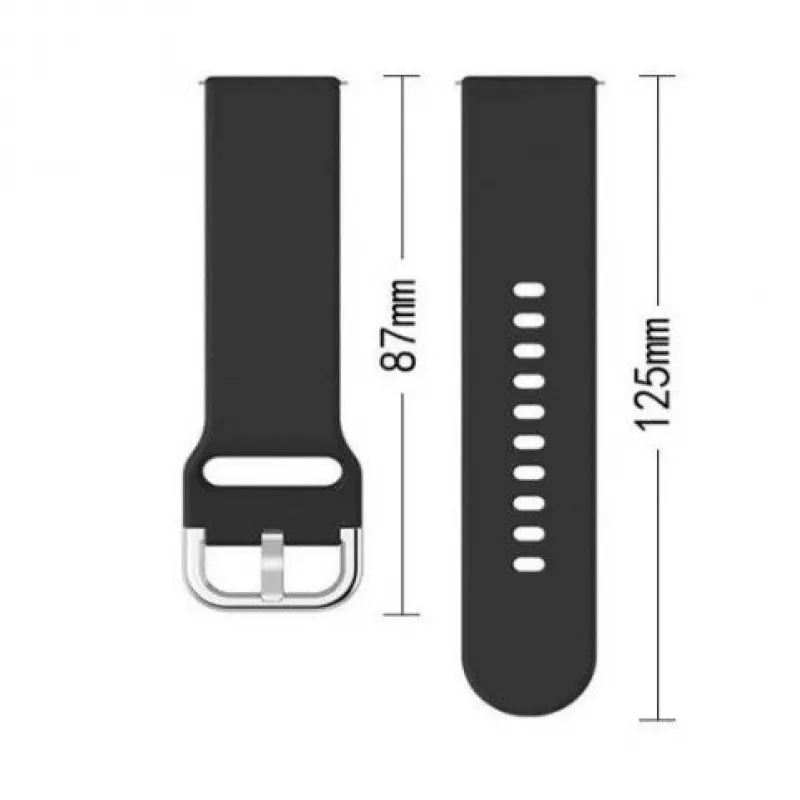 iLike Universal Strap TYS -älykellon ranneke 20 mm musta