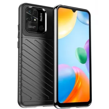 iLike Xiaomi Redmi 10C / Poco C40 Thunder Case joustava panssarikotelo musta