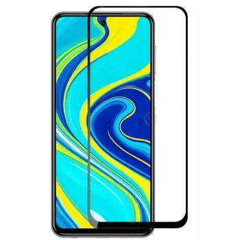 iLike Xiaomi Redmi Note 9 / Redmi 9T / Poco M3 musta kehys Full Glue karkaistu lasi näytönsuojus
