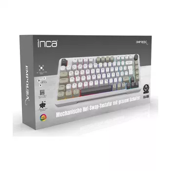INCA pelinäppäimistö RGB GraySwitch USB-C/BT 2,00 m valkoinen (IKG-455)