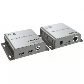 INCA KVM-jatko HDTV-in/out/Cat5e/6/USB-A 4K 60Hz harmaa