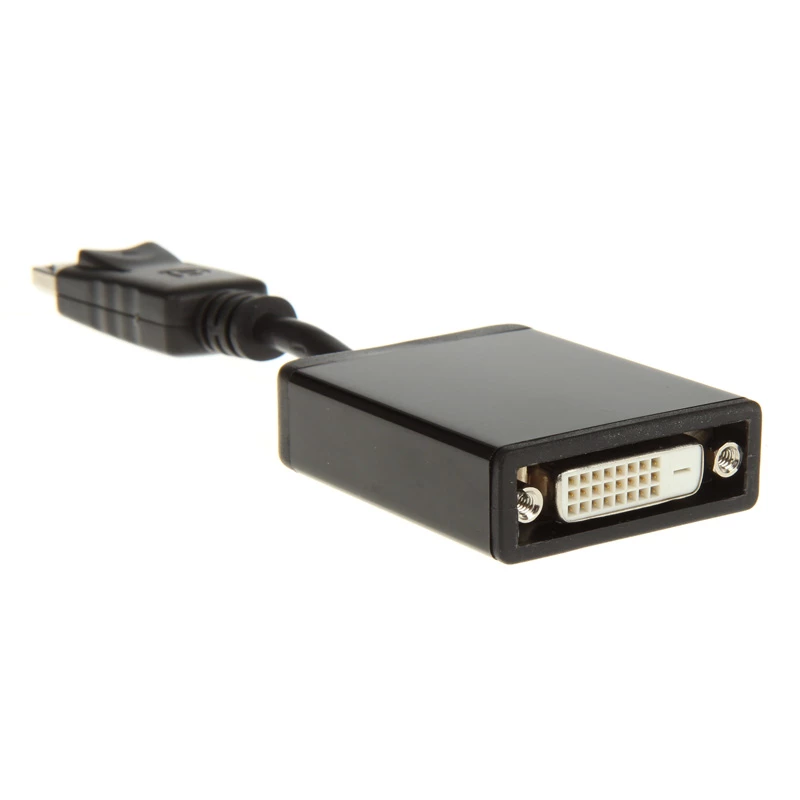 InLine DisplayPort-sovitinkaapeli, DisplayPort-uros DVI-D 24+5 -naaraaseen, musta, 0,2m