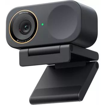 Insta360 Link2C Pro 4K UHD AI-webkamera 3-akselisella gimbaalilla, vaiheentunnistus-automaattitarkennuksella, kahdella kohinaa vaimentavalla mikrofonilla, valkoinen LINK2CPRO02