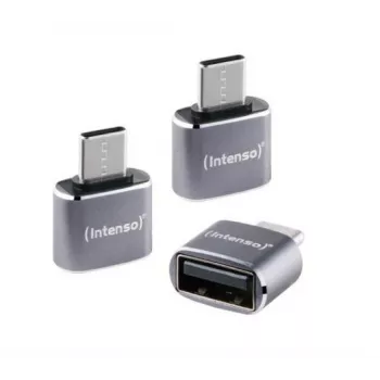Intenso A480C USB-A - USB-C-sovitin, USB 3.0, musta