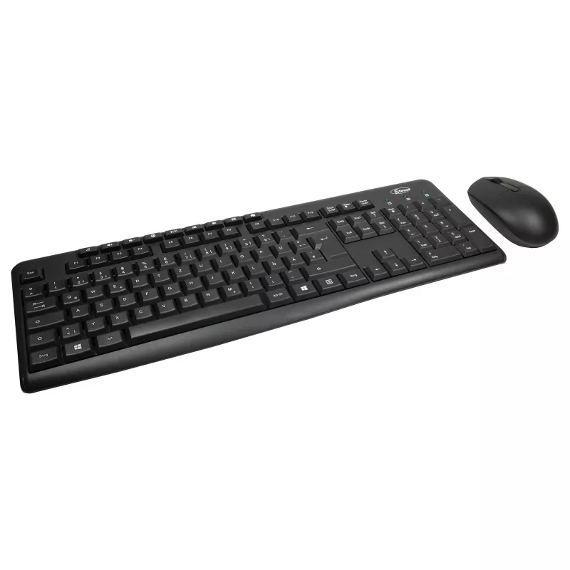 Inter-Tech AC KB-208 langaton näppäimistö- ja hiirisarja, musta (88884137)