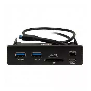 Inter-Tech Argus CI-22 sisäinen kortinlukija 3,5 tuuman paikkaan, USB 2.0, monikortti – musta