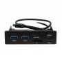 Inter-Tech Argus CI-22 sisäinen kortinlukija 3,5 tuuman paikkaan, USB 2.0, monikortti – musta