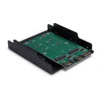 Inter-Tech KT005B 2xSATA - 2xM.2 SATA SSD PCI-paikan kiinnityskehysadapteri