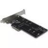 Inter-Tech PCIe-sovitinkortti KT015 PCIe x4 - M.2 NVMe + SATA - M.2