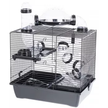 INZ INTER-ZOO Rocky Plus -hamsterihäkki musta 420x290x550 mm
