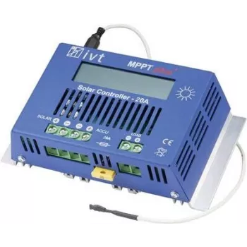 IVT aurinkolataussäädin 12V/24V 20A MPPTplus 20A LCD-näytöllä 200036