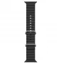 iWear S1 Grooved pehmeä silikoni 20 mm ranneke Apple Watch 49 mm / 45 mm / 44 mm / 42 mm musta