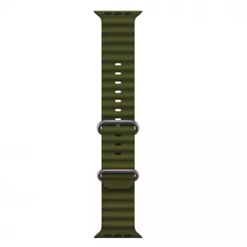 iWear S1 Grooved pehmeä silikoni 20 mm ranneke Apple Watch 49 mm / 45 mm / 44 mm / 42 mm khaki vihreä