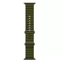 iWear S1 Grooved pehmeä silikoni 20 mm ranneke Apple Watch 49 mm / 45 mm / 44 mm / 42 mm khaki vihreä