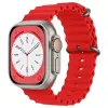 iWear S1 Grooved Soft Silicone 20mm ranneke Apple Watch 49mm / 45mm / 44mm / 42mm punainen