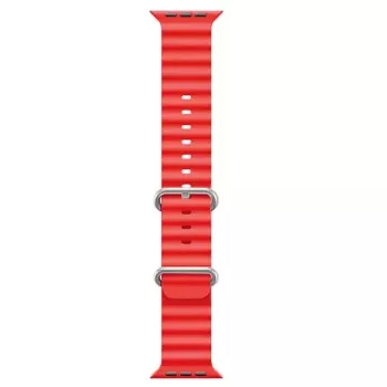iWear S1 Grooved Soft Silicone 20mm ranneke Apple Watch 49mm / 45mm / 44mm / 42mm punainen