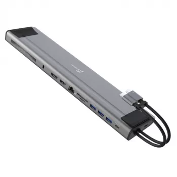 j5create JCD552 M.2 NVMe USB-C 3.2 Gen 2x2 telakointiasema 100W PD, HDMI & DisplayPort