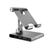 J5CREATE JTS224-N Multi-Angle Stand USB-C-telakointiasemalla iPad Prolle (Space Grey)