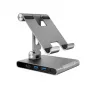 J5CREATE JTS224-N Multi-Angle Stand USB-C-telakointiasemalla iPad Prolle (Space Grey)