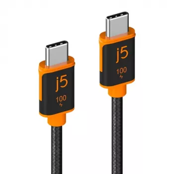 J5CREATE USB-C 100W synkronointi- ja latauskaapeli (3 m / 9,8 ft.)