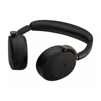 Jabra Evolve3 65 Flex -kuulokemikrofoni, Link 390a USB-sovitin, Microsoft Teams -sertifioitu, langaton Bluetooth, Hybrid-ANC, musta