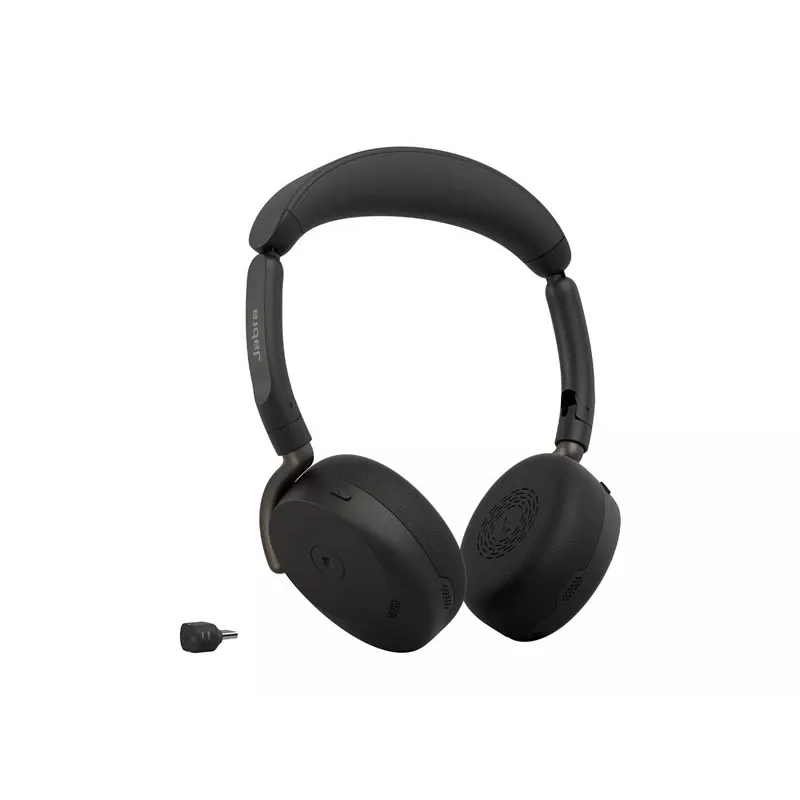 Jabra Evolve3 65 Flex MS langaton Bluetooth-korvakuulokemikrofoni ja Link 390c -sovitin, musta