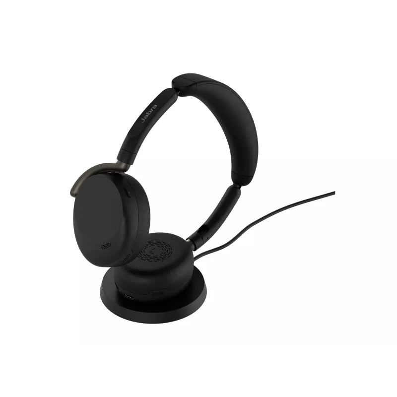 Jabra Evolve3 65 Flex UC -kuulokemikrofoni, Link 390c, langaton latausalusta, musta