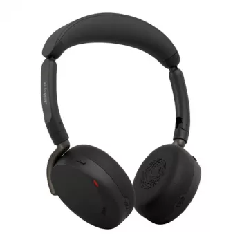 Jabra Evolve3 65 Flex UC -langaton kuulokemikrofoni latausalustalla