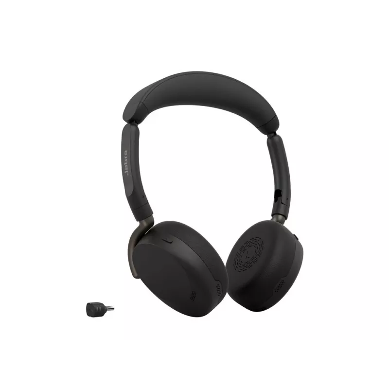 Jabra Evolve3 65 Flex -langaton Bluetooth-kuulokemikrofoni, Hybrid-ANC, Jabra Link 390c USB-C -dongle, UC-sertifioitu, musta