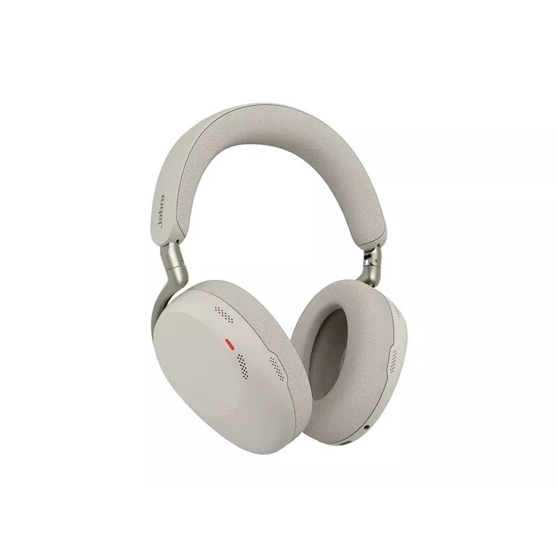 Jabra Evolve3 85 UC langaton over-ear-kuulokemikrofoni aktiivisella melunvaimennuksella ja Link 390C -sovittimella, Warm Grey