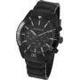 JACQUES LEMANS KC-104B unisex analoginen kvartsikello 44mm musta kellotaulu aitonahkaranneke