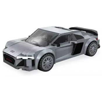Jamara CaDA Audi R8 Coupé 1:24 mittakaava rakennuspalikkasarja – 272 osaa, harmaa, 8-vuotiaasta