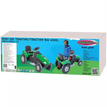 Jamara ajettava traktori Big Wheel 12V vihreä 3+
